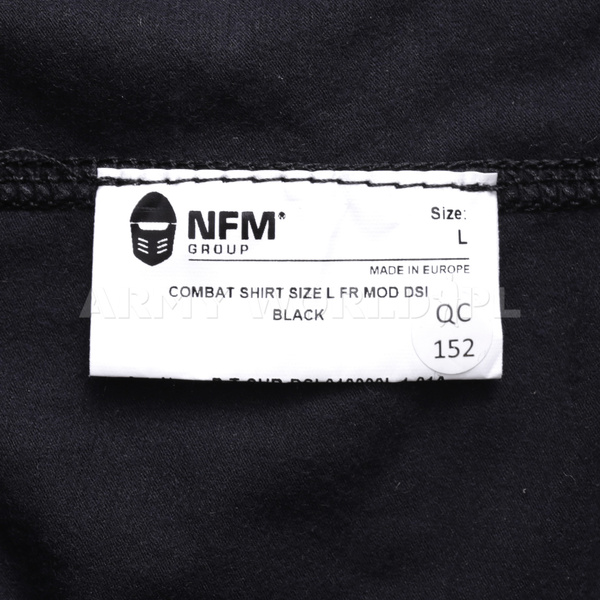 Koszula Taktyczna Pod Kamizelkę Combat Shirt NFM Czarna Oryginał Demobil BDB