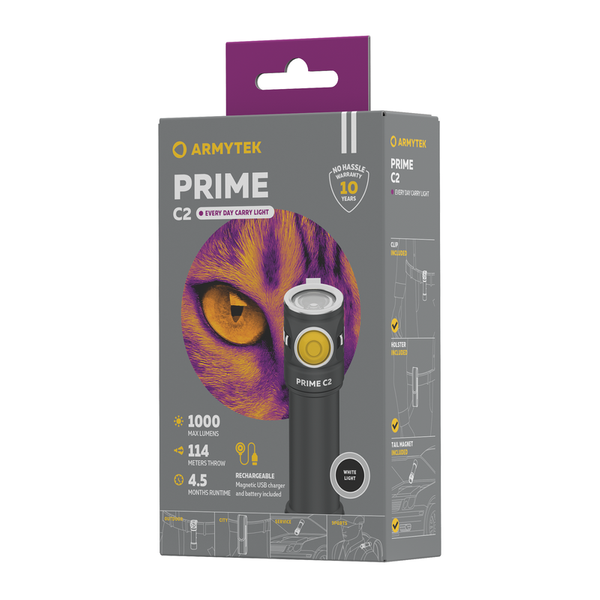 Latarka Ręczna Armytek Prime C2 Magnet 1000 lm Czarna (F08001C)