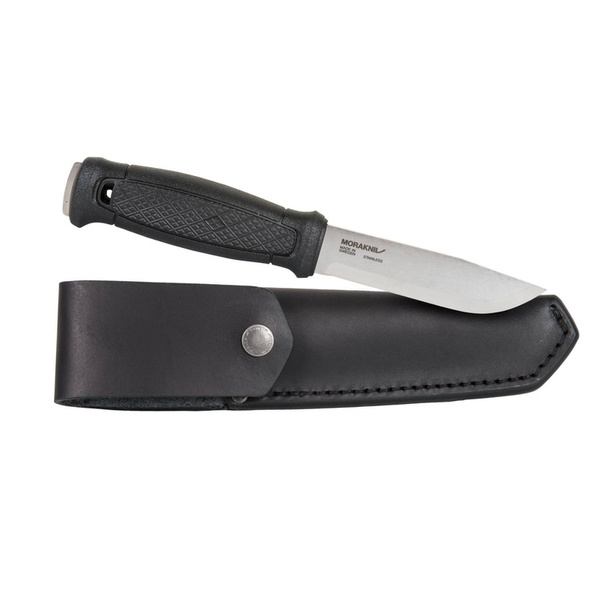  Knife Morakniv® GARBERG With Leather Sheath Stainless Steel Black New