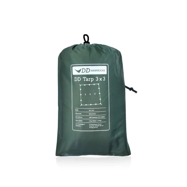 Płachta Biwakowa Tarp 3x3 DD Hammocks Olive Green