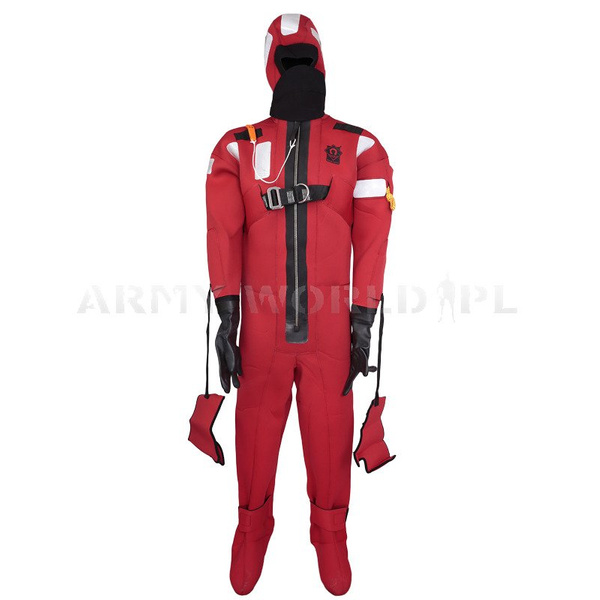 Skafander Suchy Wojskowy Crewsaver Neoprene Abandonment Immersion Suit Czerwony Oryginał Nowy