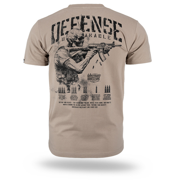 T-shirt Defense Unbreakable Doberman's Aggressive Beżowy (TS377)