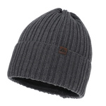 Czapka Zimowa Wełniana Merino Huno Agbo Szara