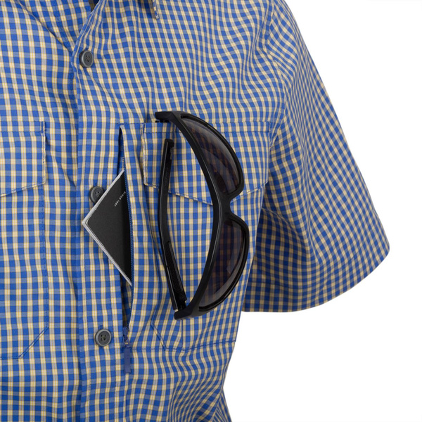Shirt Covert Concealed Carry Short Sleeve Royal Blue Checkered Helikon-Tex (KO-CCS-CB-C4)