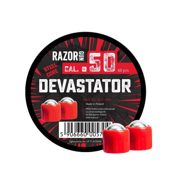 Kule Stalowe RAM Steel Core Devastator RazorGun Kal. 50 do Umarex HDR 60 Sztuk