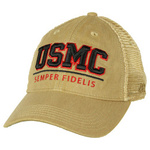 Czapka USMC 'Semper Fidelis' Trucker Vintage 7.62 Design Khaki