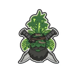 Emblemat "Beardman PATROL" - PVC - Helikon-Tex - Olive Green (OD-BMP-RB-02)