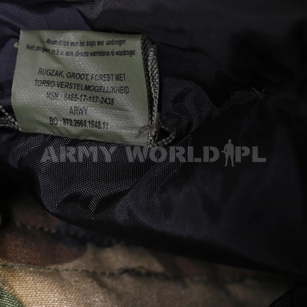 Plecak Wojskowy Holenderski Woodland 100L + 20L Kieszenie Boczne Oryginał Nowy