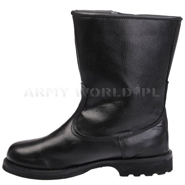 Jackboots 'Skutery' Police Leather Black Czarne 