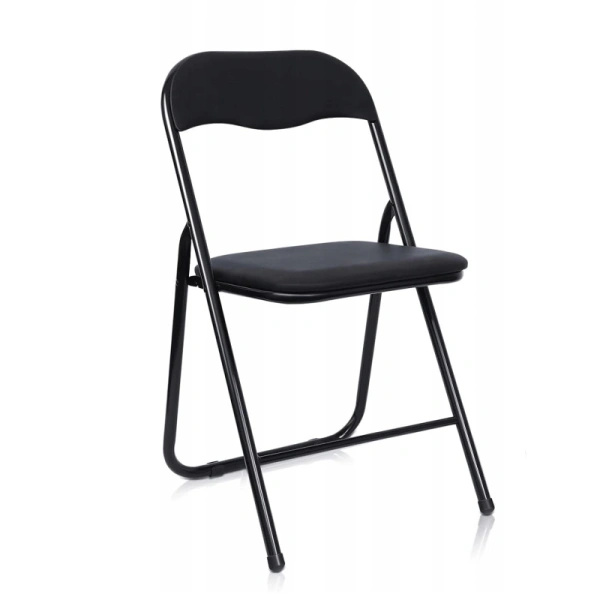 Krzesło Składane Klasyczne Czarne Nowe