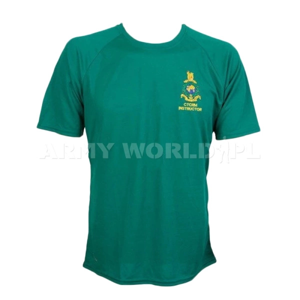 T-shirt Termoaktywny Coolmax Z Naszywką CTCRM  Zielony Demobil DB