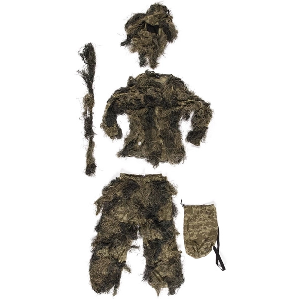Strój Maskujący Snajpera Mil-Tec Ghillie Suit "Anti Fire" 4PC Woodland 