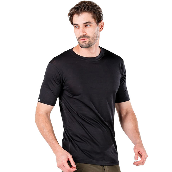 Koszulka Notus 100% Wełna Merynos Woolona Czarna