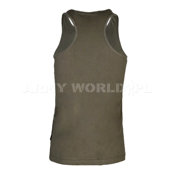 Podkoszulek Bawełniany Tank Top Bodu Gładki Life Line Olive Powystawowy