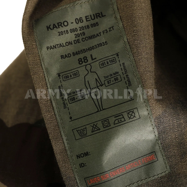 Spodnie Wojskowe Francuskie CCE Pantalon De Combat Oryginał Nowe