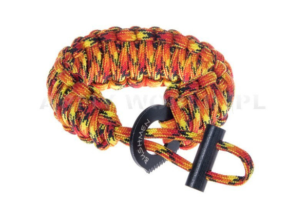 Bransoleta Paracord 6m Z Krzesiwem I Iskrownikiem Bushmen Fire (BU BRCA 6)