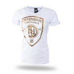 T-shirt Damski Offensive Gold Shield Doberman's Aggressive Biały (TSD238)