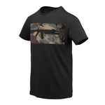 T-Shirt 16/203 Combo Helikon-Tex Black / US Woodland (TS-COM-CO-0103A)