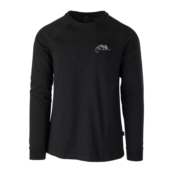 Bluzka Z Długim Rękawem Logo Helikon-Tex Czarny (TS-HLT-CO-01)