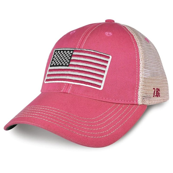 Czapka Damska US Flag Vintage Trucker 7.62 Design Różowa