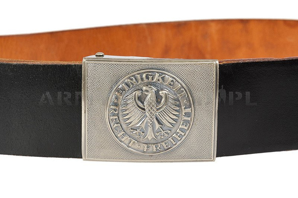 Military Leather Gala Belt Bundeswehr Original Demobil SecondHand