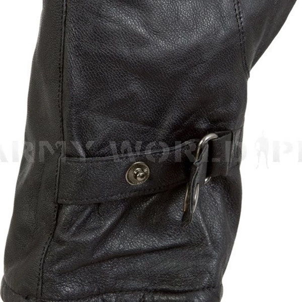 Rękawice Skórzane Z Zatrzaskiem Mil-Tec Czarne (12506002)