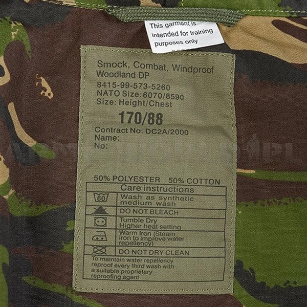 British Army Jacket SMOCK Windproof Nyco DPM Woodland Original Used