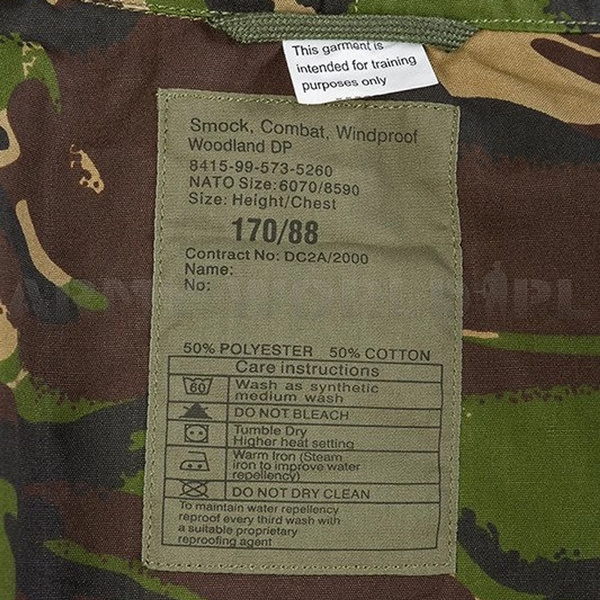 Kurtka Parka Wojskowa Brytyjska SMOCK Windproof DPM Woodland Oryginał Demobil - Zestaw 5 Sztuk