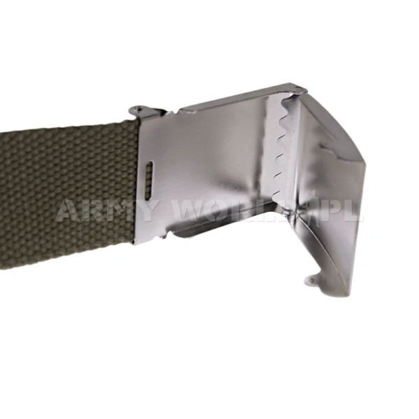 Pas Parciany Wojskowy Srebrna Klamra Olive Oryginał Nowy
