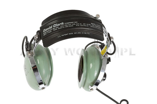 Ochronniki Słuchu Wojskowe David Clark Model H10-76 Oryginał Demobil DB Niekompletne