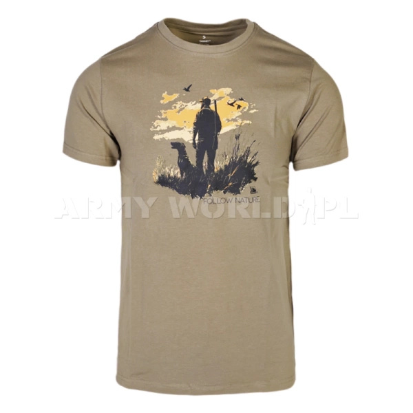 T-shirt Bawełniany FNT Hunter Tagart Beżowy