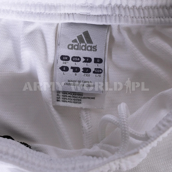 Spodenki Treningowe ADIDAS Coolmax Białe Oryginał Demobil BDB