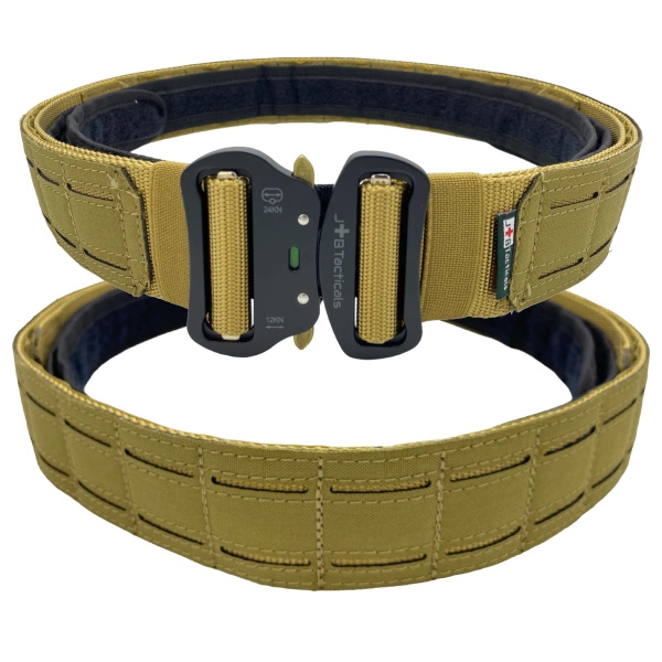 Pas Taktyczny Molle Laser Cut Z Pasem Wewnętrznym JB Tacticals Brązowy