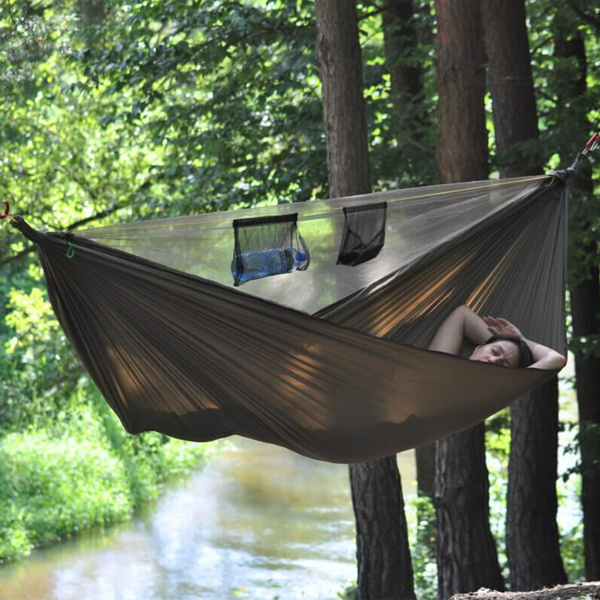 Hamak OUTDOOR I + Zawieszenie Whoopie Sling FlyHamak Dark Olive 