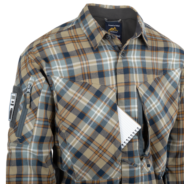 Koszula Taktyczna MBDU Flannel® Długi Rękaw Helikon-Tex Slate Blue Checkered (KO-MBD-PO-C0)