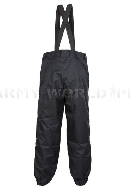 Polish Military Waterproof Trousers Warmed 607/MON Black Original New