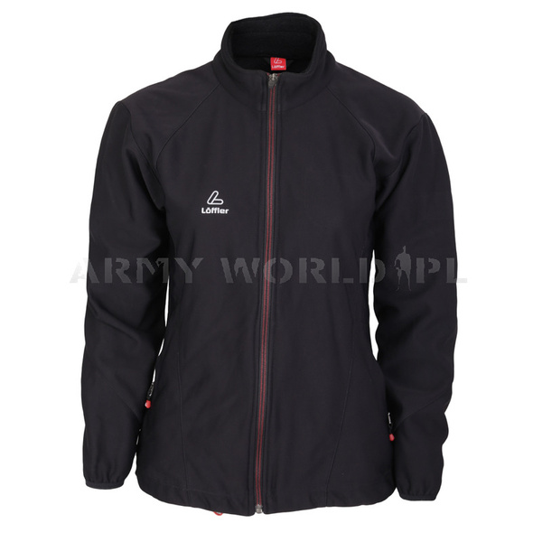Women's Jacket Loffler SOFTSHELL Windstopper Of The German National Sports Team Black Original Used