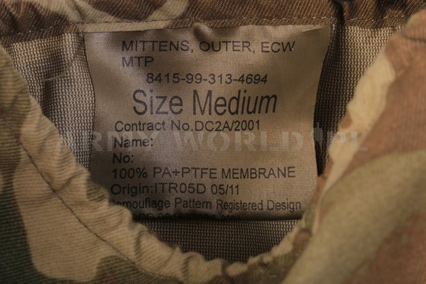 Rękawice Brytyjskie Łapki ECW Gore-Tex DPM Oryginał Nowe