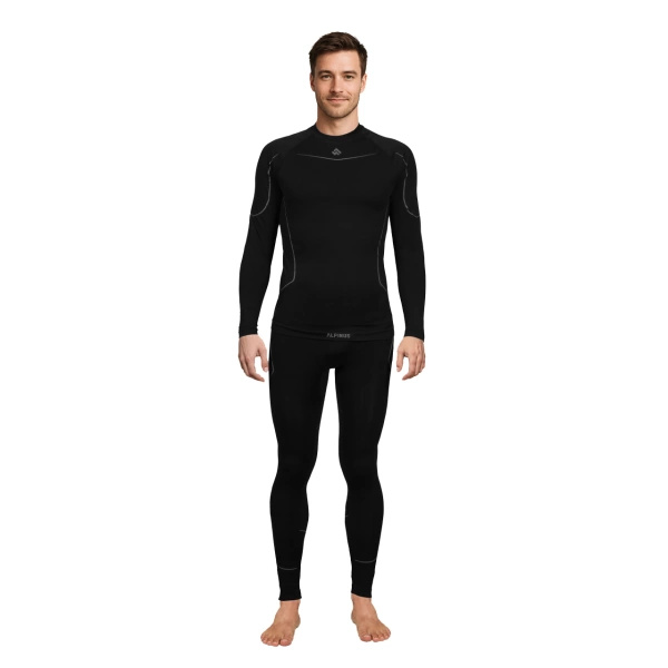 Bielizna Termoaktywna Alpinus Lakdah Set Czarna (AO35158)