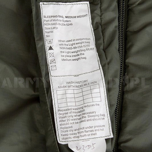 Military British Sleeping Bag Medium Weight New Model Genuine Military Surplus Olive New