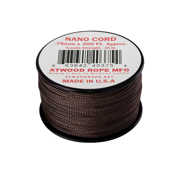 Nano Cord (300ft) Atwood Rope MFG U.S. Brown (CD-NC3-NL-30)