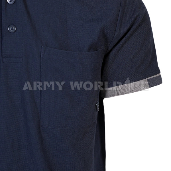  Koszulka Polo Wojskowa SNICKERS z Krótkim Rękawem 2724 Granatowa Oryginał Demobil BDB