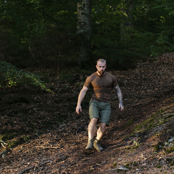 T-shirt Wojskowy Bundeshwehr Hexonia Brązowy Oryginał Nowy