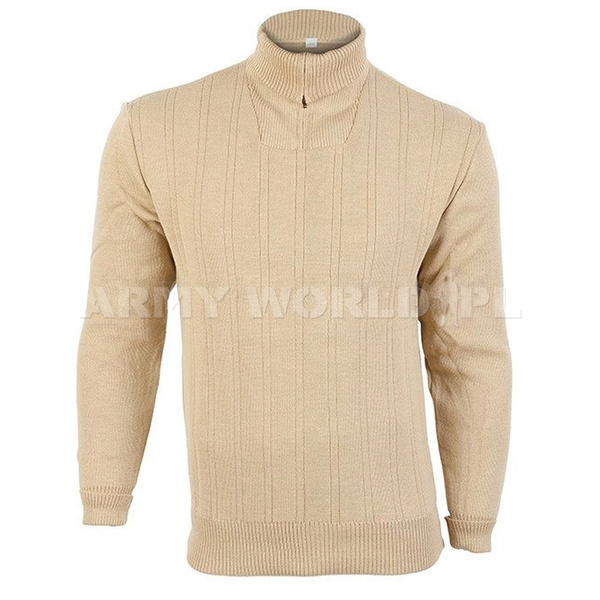 Men's Turtleneck With Zipper Bundespolizei German Cream Original Used