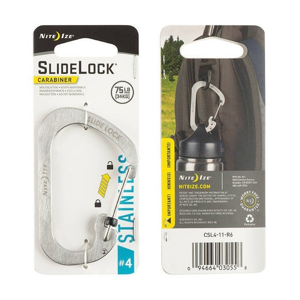 Steel Carabiner Nite Ize #4 SlideLock Steel