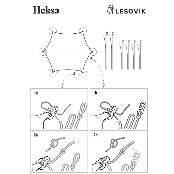 Tarpaulin Heksa 3,6 x 3 m Lesovik Kangaroo