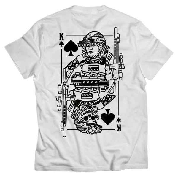 T-Shirt King of Spades Brothers In Arms Biały