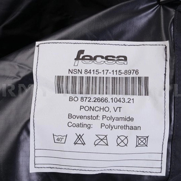 Poncho Peleryna Wojskowa Holenderska Granatowa Oryginał Demobil DB