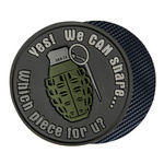 Uniform Emblem PVC "We can Share" Helikon-Tex Grey (OD-GSH-RB-19)