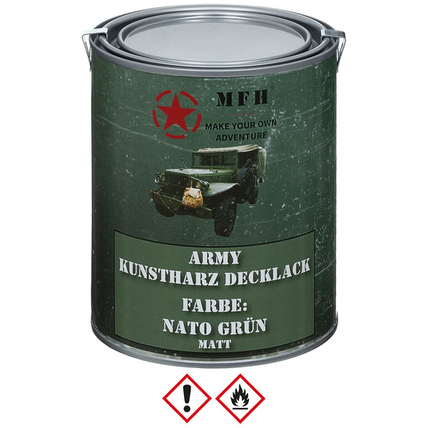 Farba Maskująca Wojskowa w Puszce 1 L MFH Nato Green (27377B)